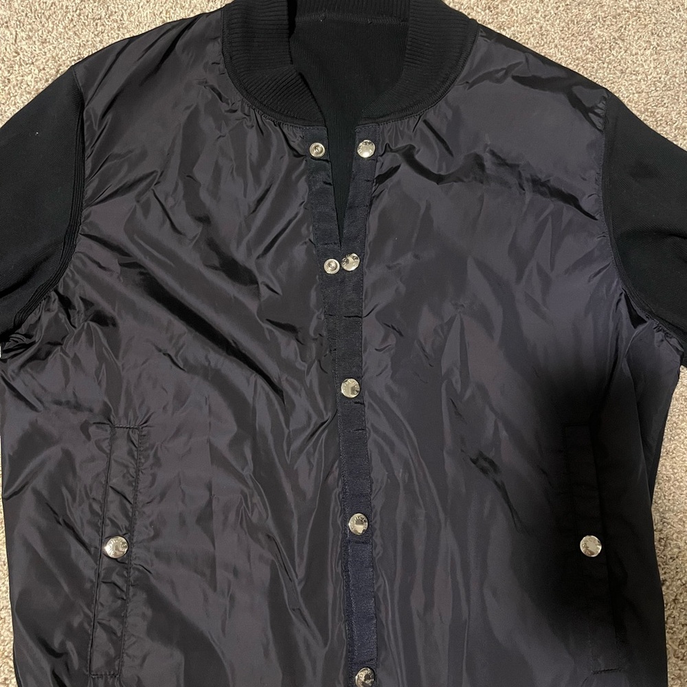 Moncler Black Varsity Bomber Jacket